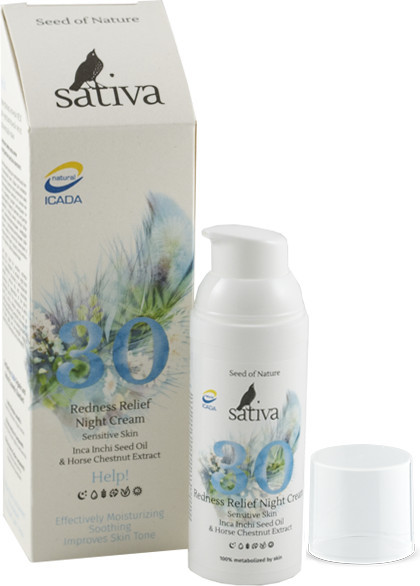 Крем-флюид ночной для чувствительной кожи «№30» | Sativa