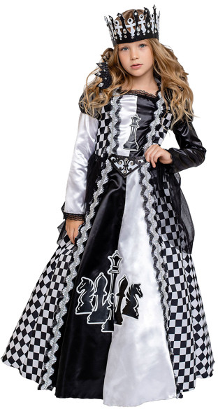 Костюм карнавальный для девочек «Шахматная королева» | Сказочный маскарад | Пуговка