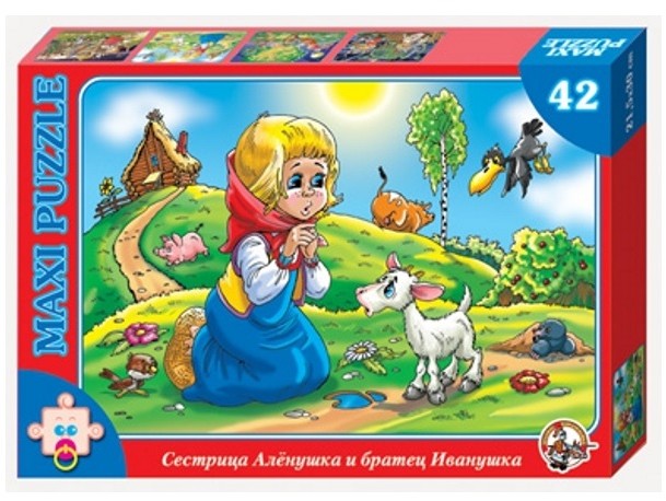 Пазл — макси «Сестрица Аленушка и братец Иванушка» (42 элемента) | Maxi Puzzle | Десятое королевство