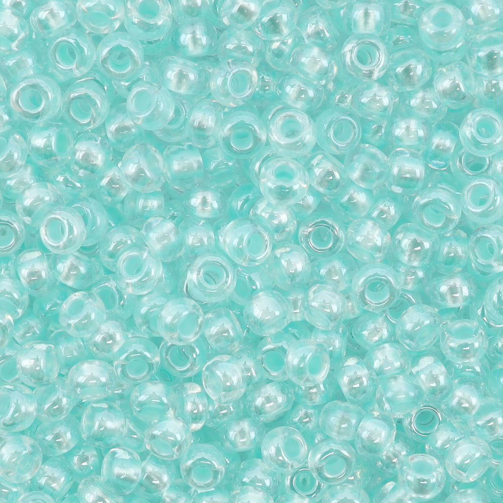 Бисер прозрачный с перламутровым цветным центром, цвет 382PG | Preciosa