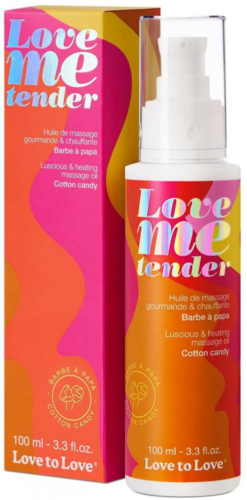 Масло массажное cъедобное согревающее с ароматом сладкой ваты Tender Cotton Candy | Love to Love