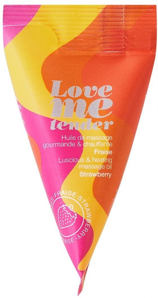 Масло массажное cъедобное согревающее с ароматом клубники Tender Strawberry | Love to Love