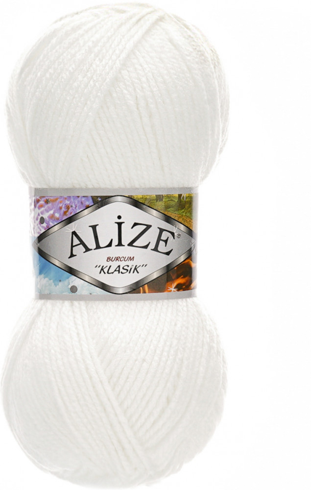 Пряжа для вязания «Burcum Klasik», цвет 55 белый | Burcum | Alize