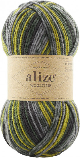 Пряжа для вязания «Wooltime», цвет 11019 секционный