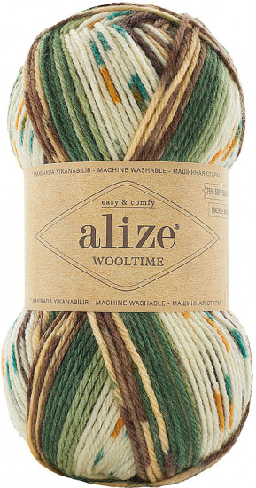 Пряжа для вязания «Wooltime», цвет 11021 секционный