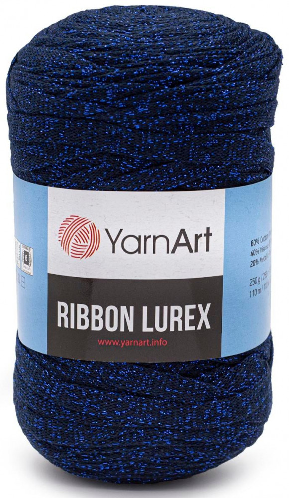 Пряжа для вязания «Ribbon Lurex», цвет 740 темно-синий | Ribbon Lurex | YarnArt
