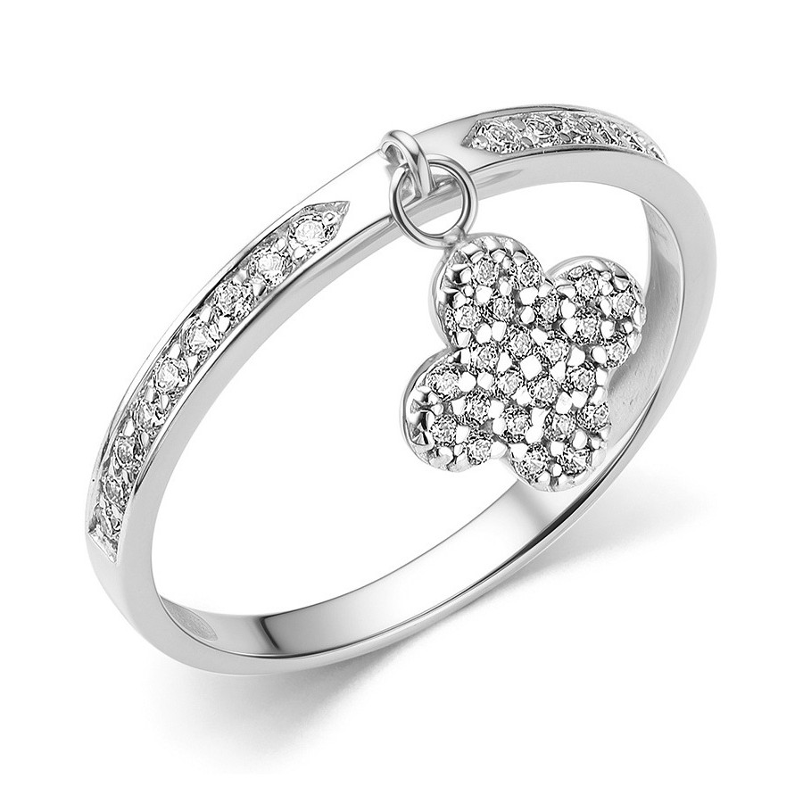 Кольцо из серебра с фианитами | Lucente Silver