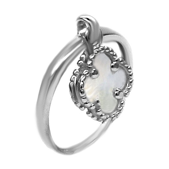 Кольцо из серебра с перламутром | Lucente Silver