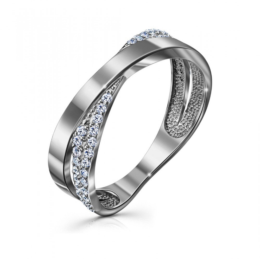 Кольцо из серебра с фианитами | Lucente Silver