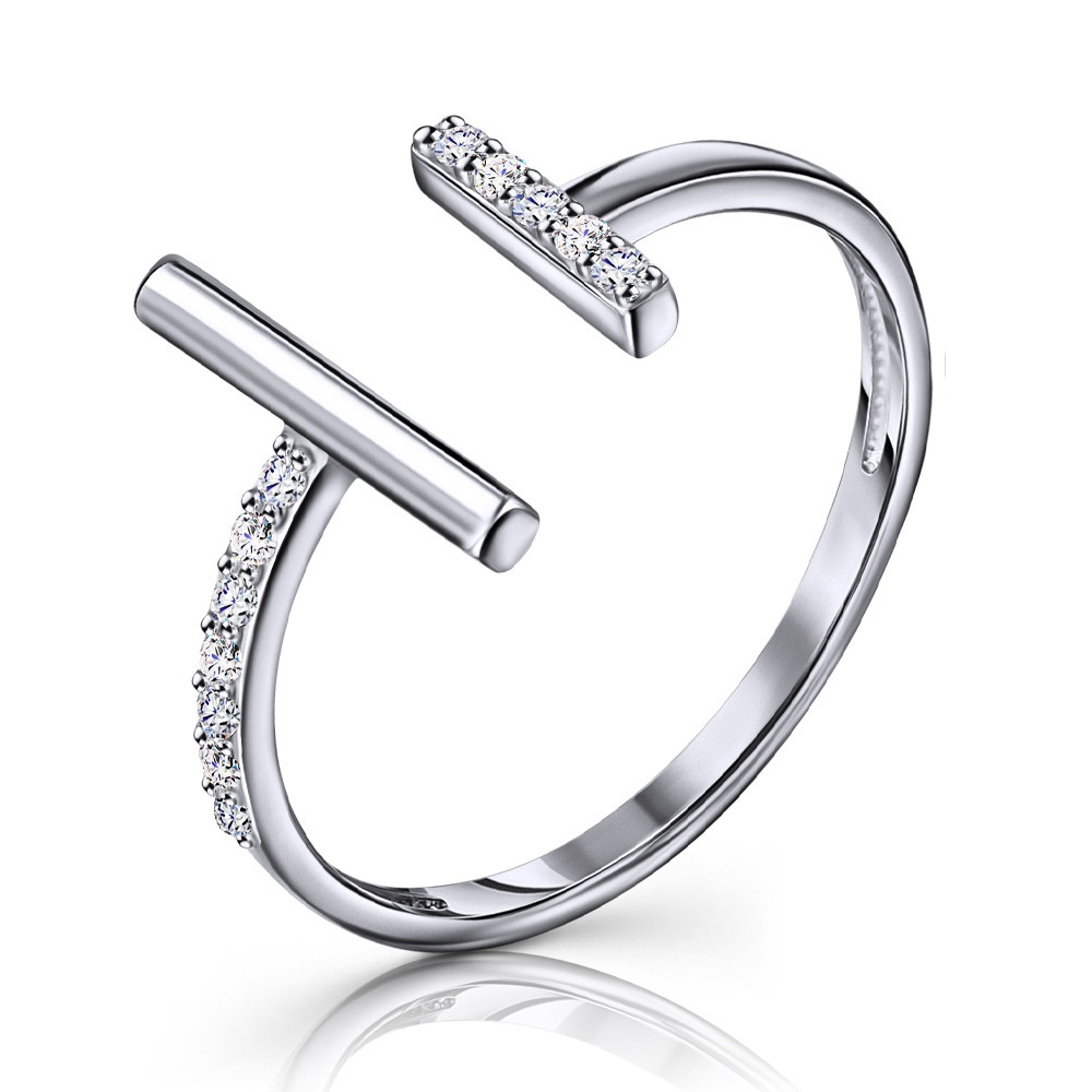 Кольцо из серебра с фианитами | Lucente Silver