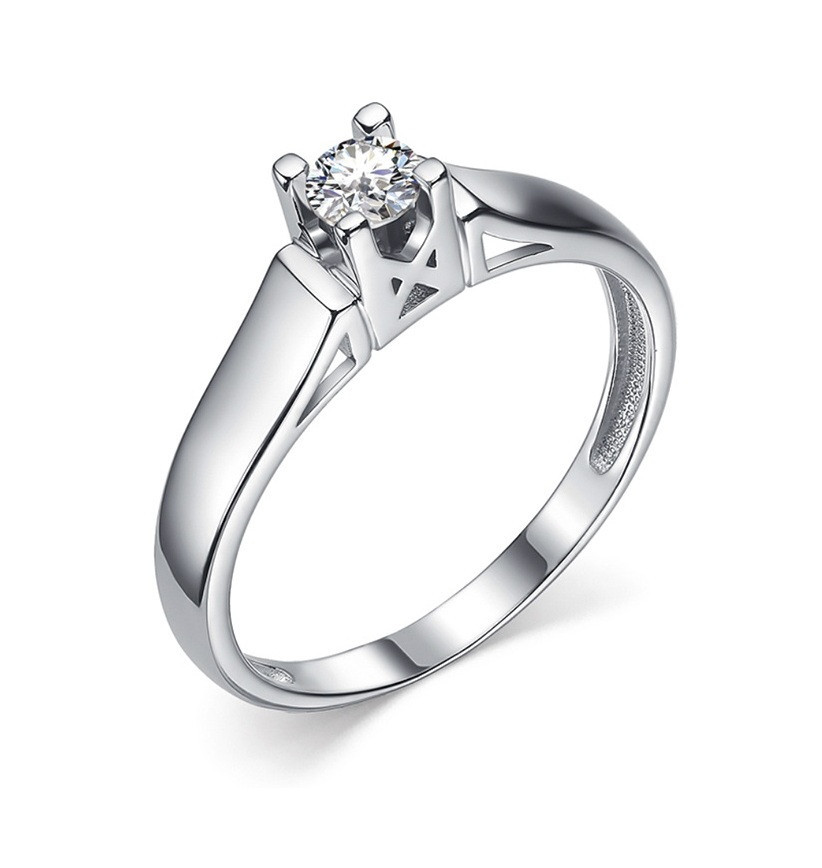 Кольцо из серебра с фианитом | Lucente Silver