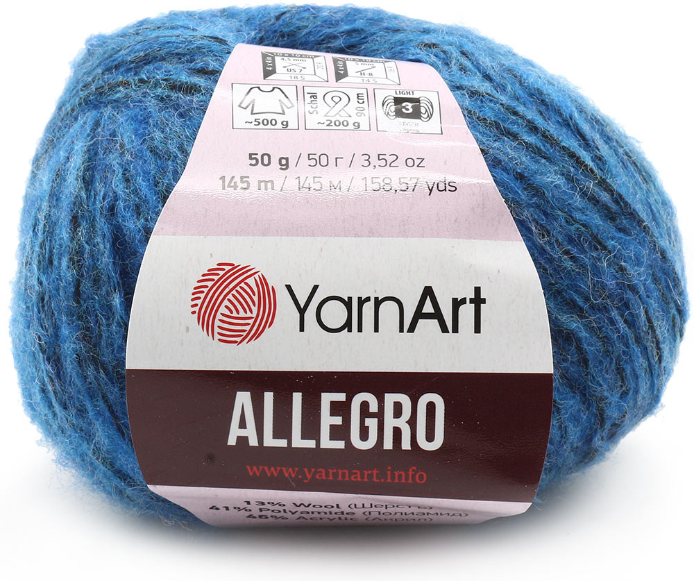 Пряжа для вязания «Allegro», 709 Синий меланж | YarnArt