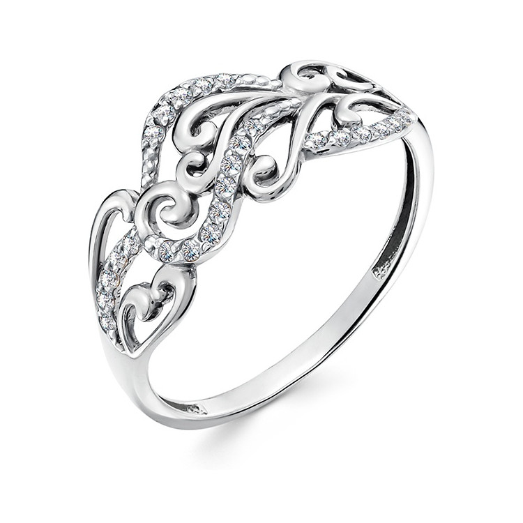 Кольцо из серебра с фианитами | Lucente Silver
