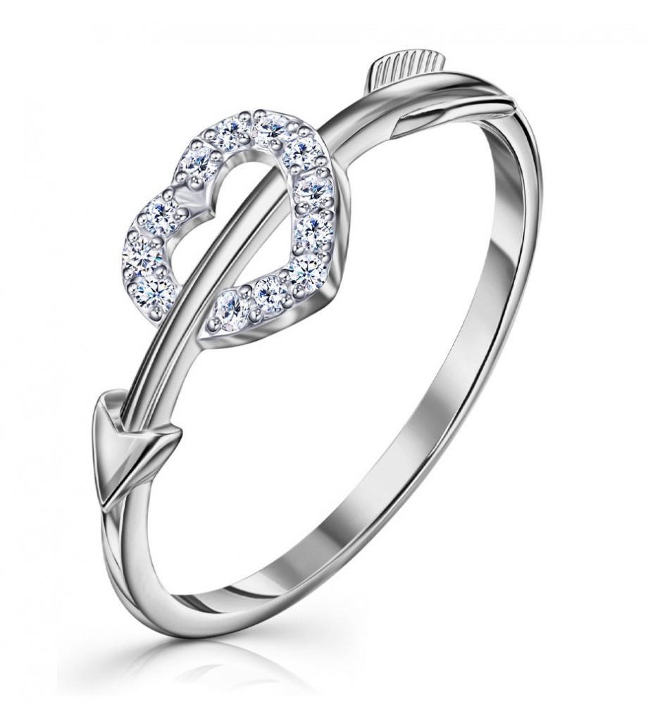 Кольцо из серебра с фианитами | Lucente Silver