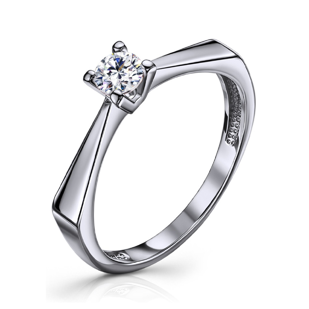 Кольцо из серебра с фианитом | Lucente Silver