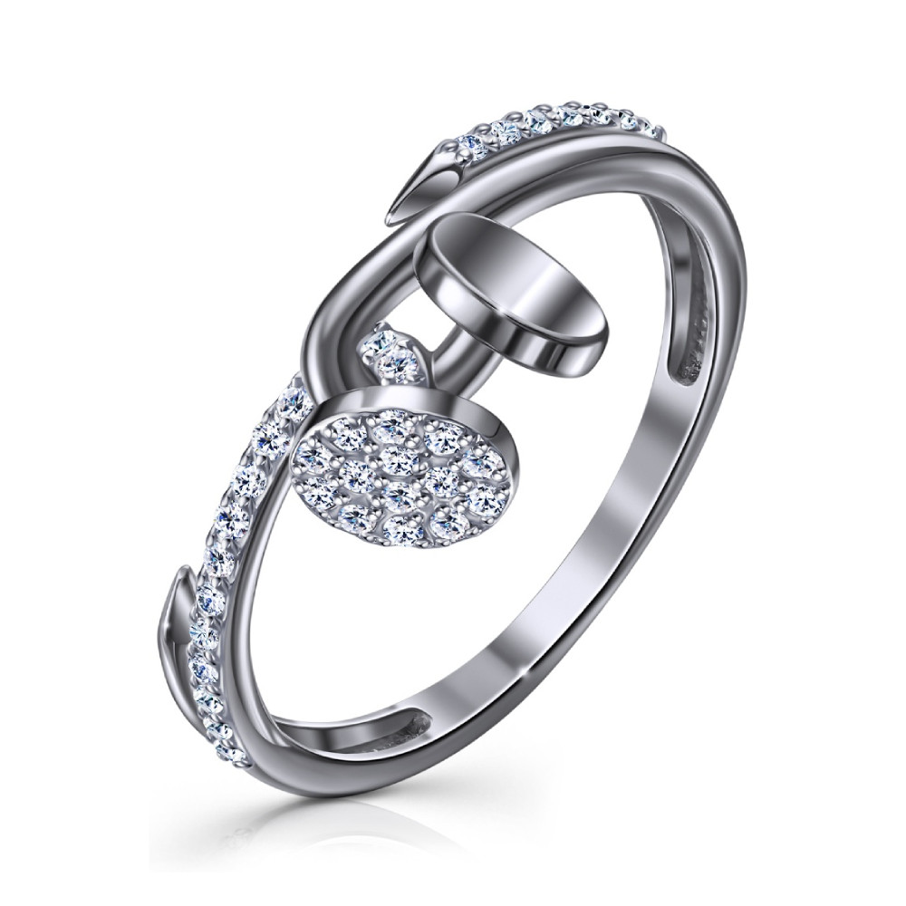 Кольцо из серебра с фианитами | Lucente Silver