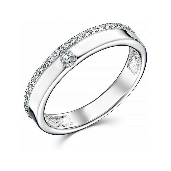 Кольцо из серебра с фианитами | Lucente Silver