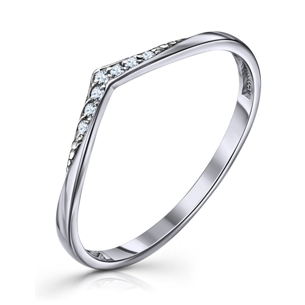 Кольцо из серебра с фианитами | Lucente Silver