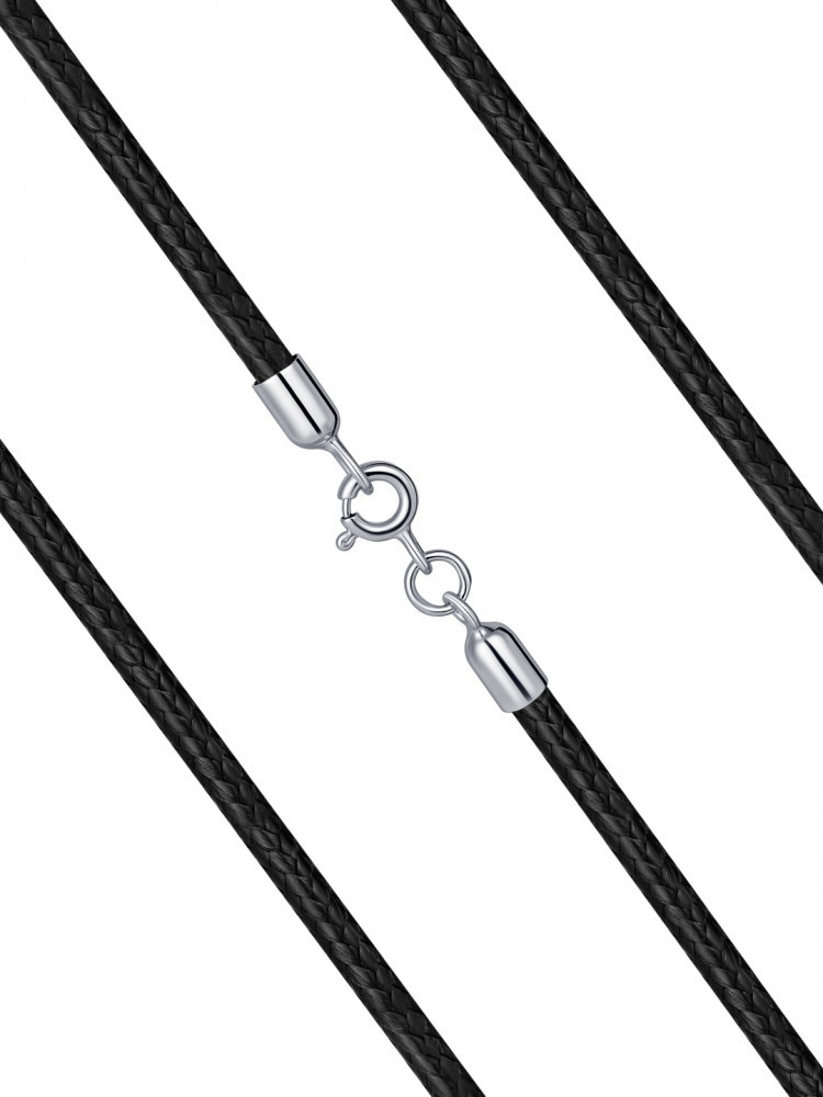 Шнурок-колье со вставкой из серебра | Lucente Silver