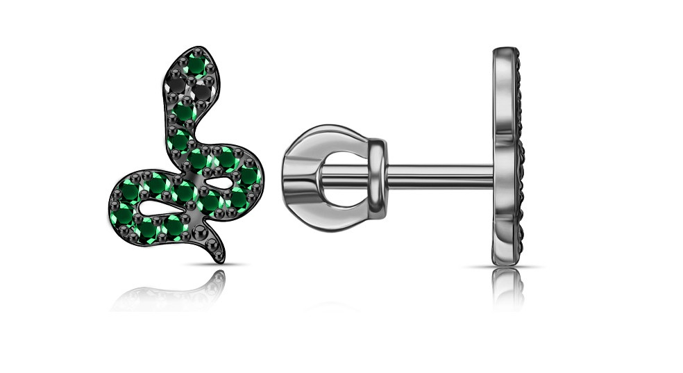 Серьги из серебра с фианитами | Lucente Silver