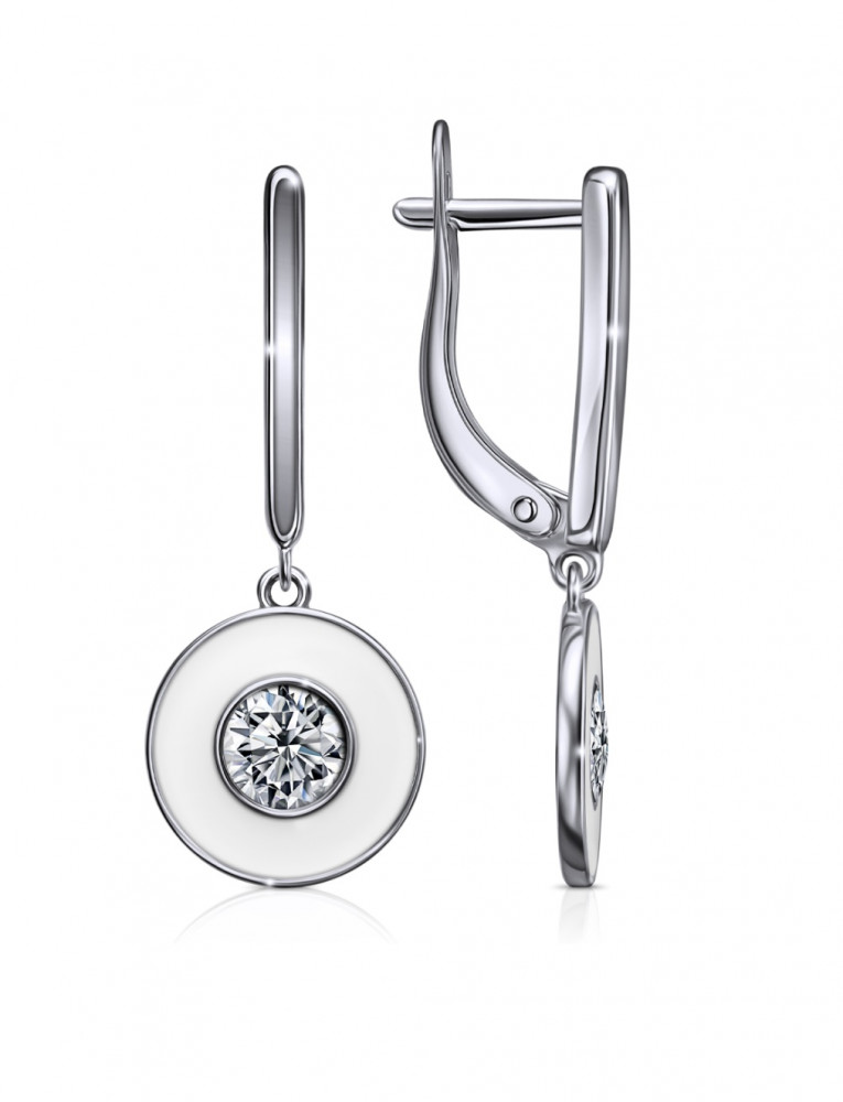Серьги из серебра с фианитами | Lucente Silver