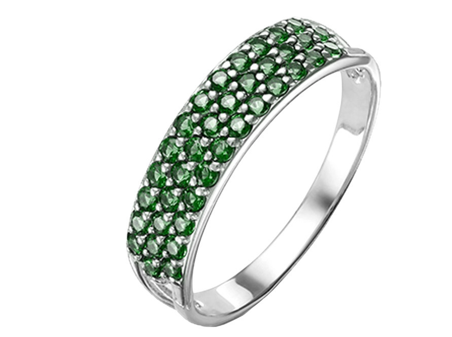 Кольцо из серебра с фианитами | Lucente Silver