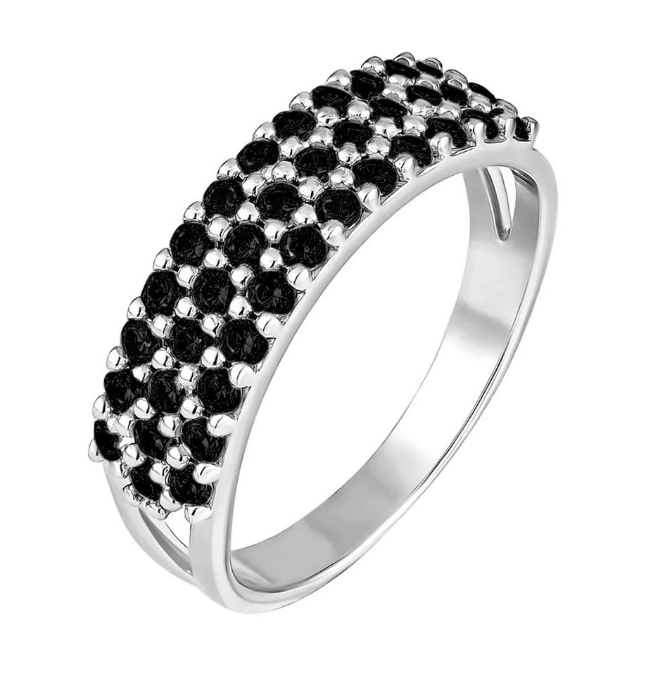 Кольцо из серебра с фианитами | Lucente Silver