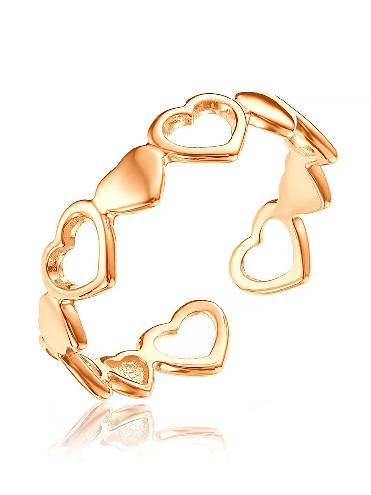 Кольцо из золочёного серебра | Lucente Silver