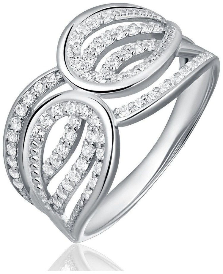 Кольцо из серебра с фианитами | Lucente Silver