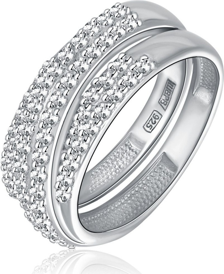 Кольцо из серебра с фианитами | Lucente Silver