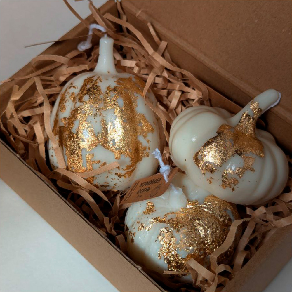 Свечи с ароматом кофе «Золотые тыквы»