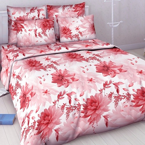 Комплект постельного белья «Лунный цветок» (арт. 4668/1, евро, бязь, 2 наволочки 70х70) | Русская душа | ТДЛ Текстиль