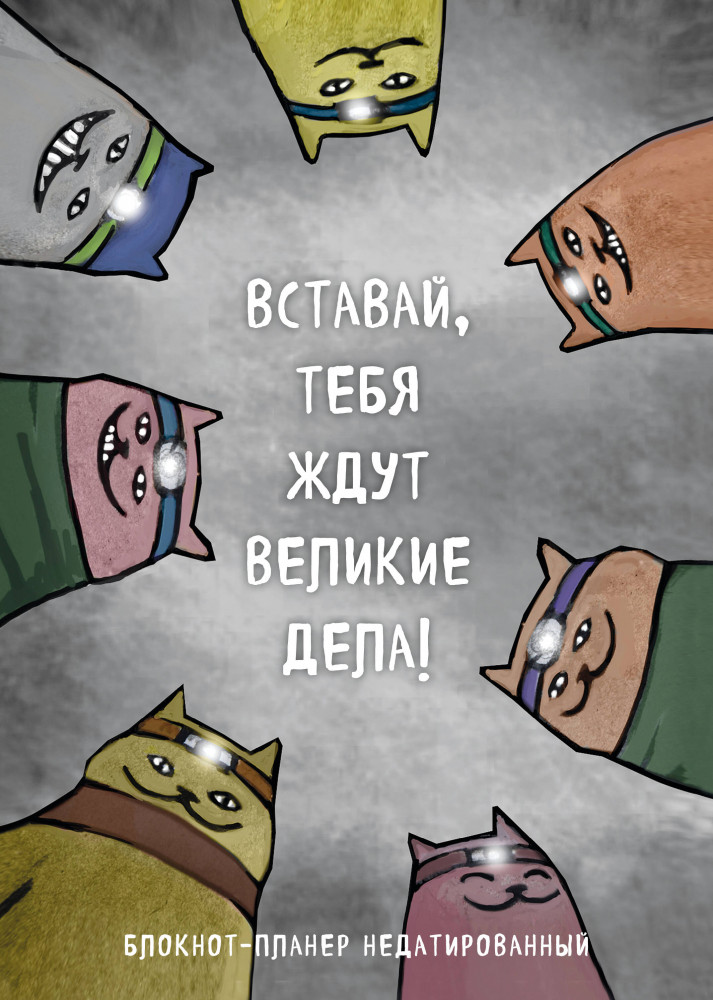 Блокнот-планер недатированный «Вставай, тебя ждут великие дела!» | Делай! Планеры для записи идей, списков и встреч
