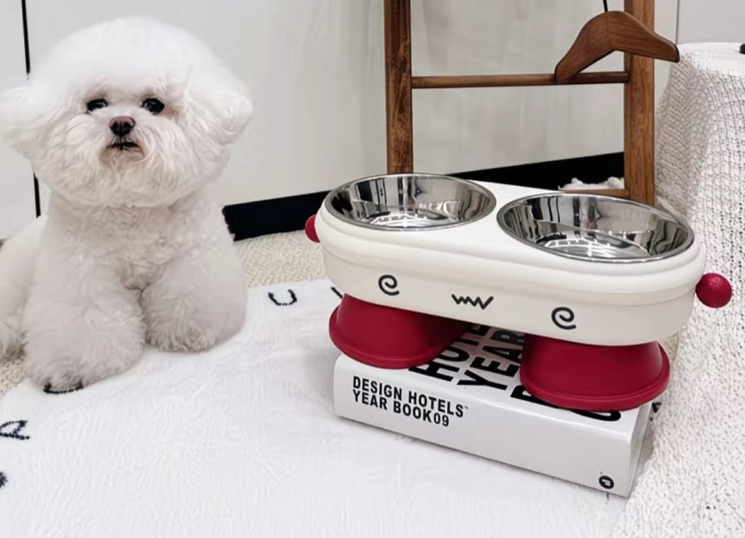 Миска для животных на подставке с двумя чашами