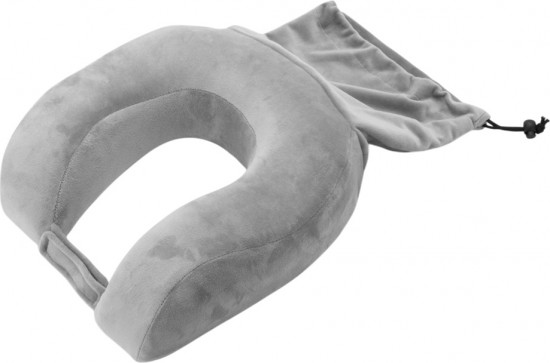 Подушка для путешествий с эффектом памяти и вшитым чехлом «Stash & Snooze»