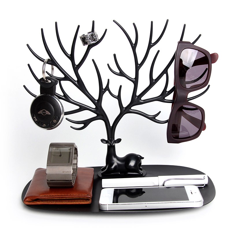 Декоративный органайзер для украшений малый «Deer», черный | Deer | Qualy