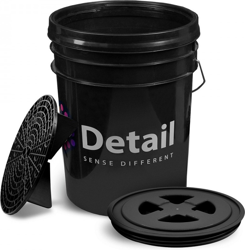 Ведро для мойки автомобиля с крышкой и пескоотделителем | Detail Auto Care