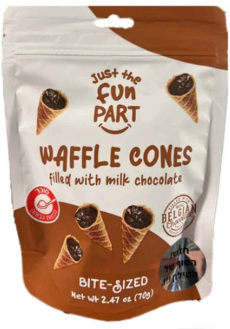 Вафельные рожки с шоколадной начинкой «Waffle cones filled with milk chocolate» | Just the Fun Part