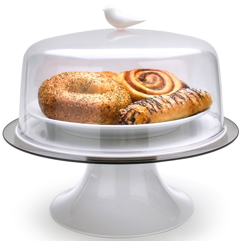 Тортовница на ножке «Sparrow», белая | Sparrow | Qualy