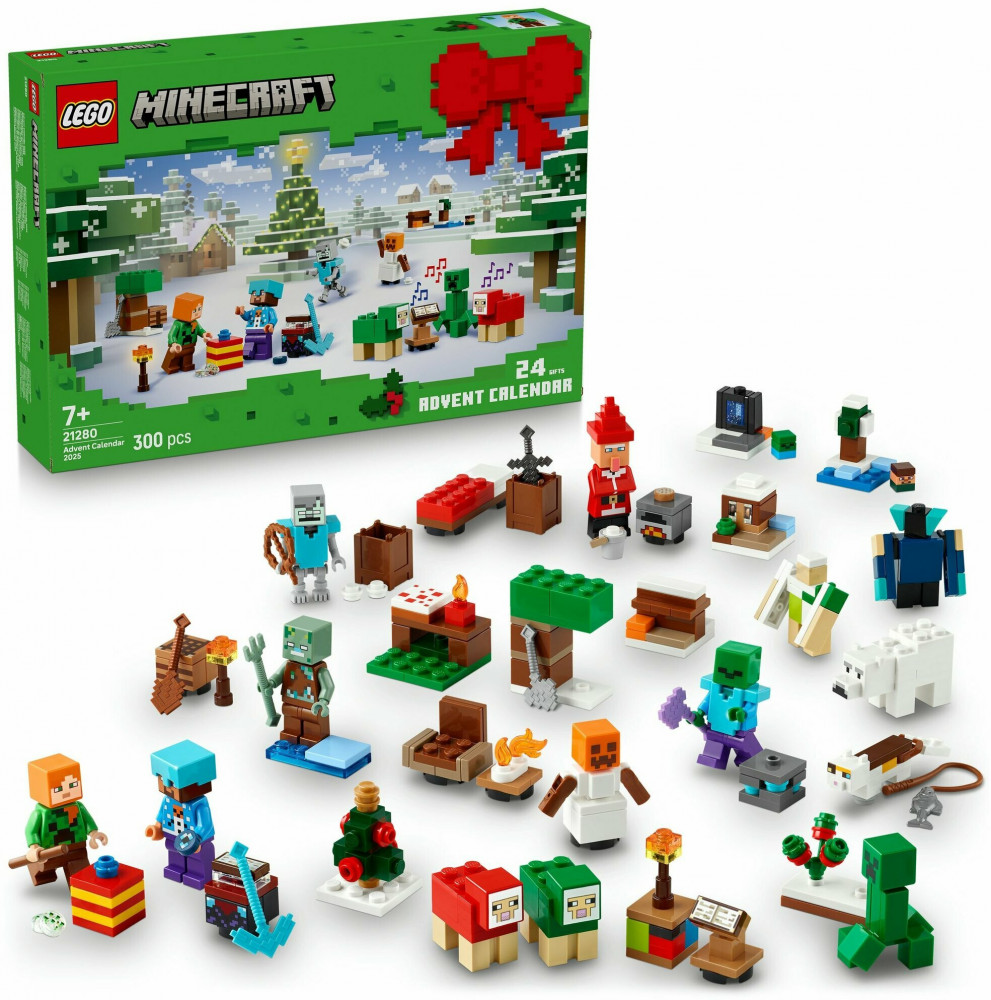 Конструктор Minecraft 21280 Новогодний календарь 2025 года. Advent Calendar 2025 | LEGO Minecraft | LEGO (ЛЕГО)