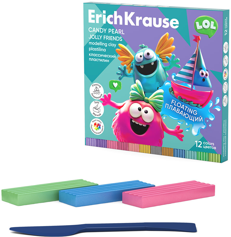 Пластилин классический плавающий | Jolly Friends | Erich Krause