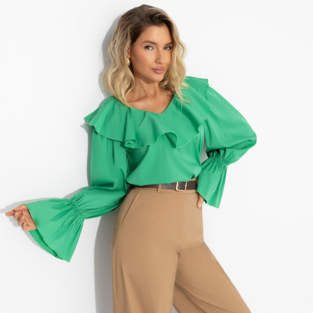 Блуза женская «Внутренний трепет (свежая зелень)» | Charutti