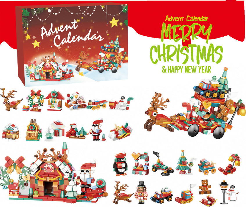 Адвент-календарь новогодний с конструктором