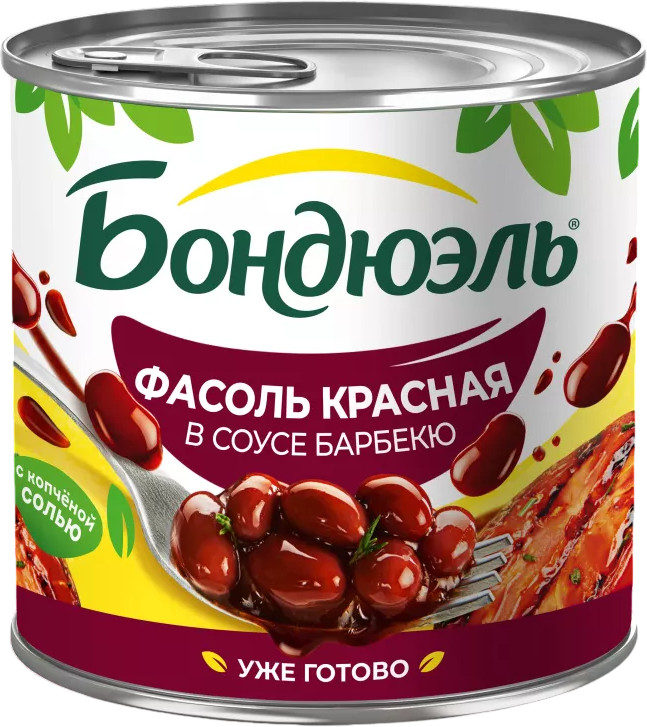Фасоль консервированная красная, в классическом барбекю | Bonduelle