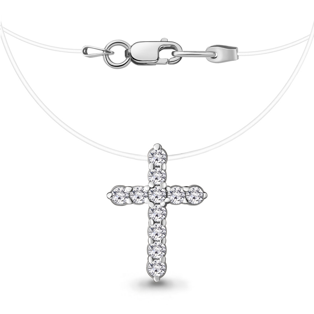 Колье из серебра с фианитами | Aquamarine