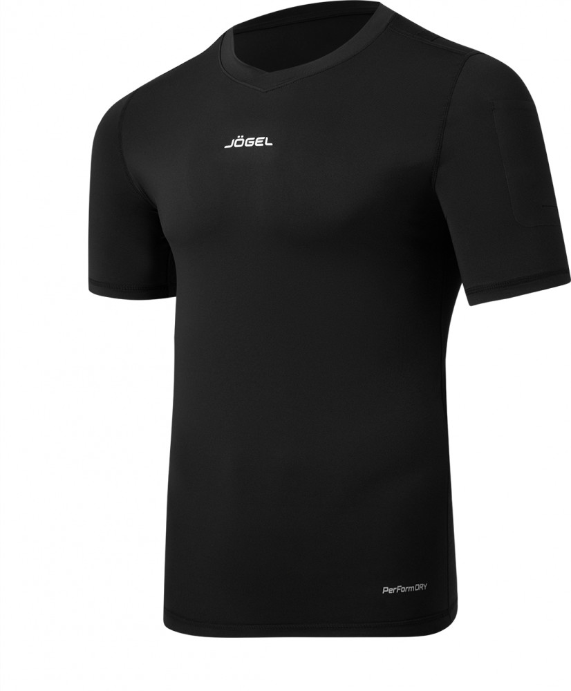 Футболка мужская компрессионная судейская «PerFormDry Referee Baselayer Tee SS» | Jögel