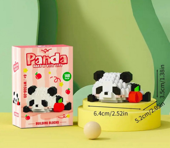 Конструктор пластиковый «Панда с яблоком»