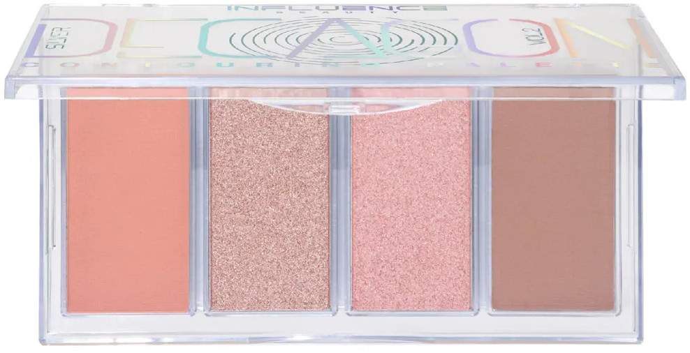 Палетка для контуринга «Decagon», оттенок 02 Silver | Influence Beauty
