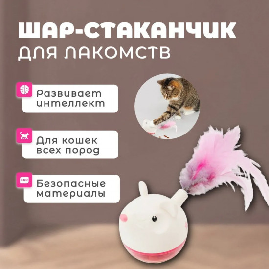 Игрушка для кошек «Шар-стаканчик для лакомств»