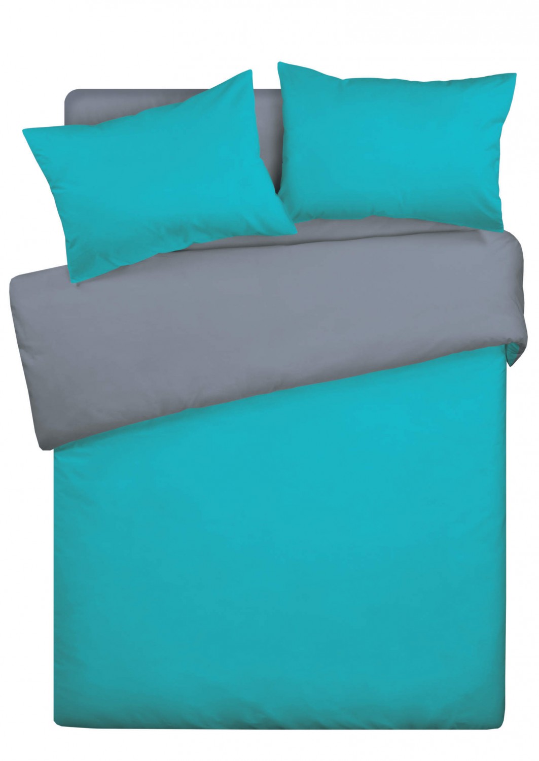 Комплект постельного белья Wenge Uno (2-спальный, БИОкомфорт, 2 наволочки 70х70, бирюзово-серый) | Wenge Uno | Wenge